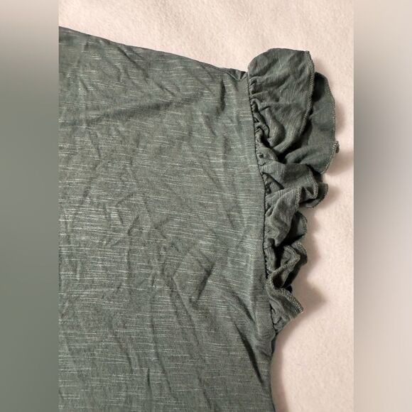 Loft Flutter Sleeve Top Green Size XS - Picture 3 of 5